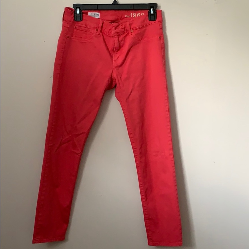 Coral Stretchy Jeans